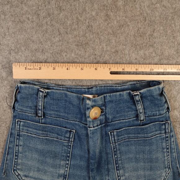 Anthropologie Maeve Jeans 23 Colette Cropped Wide Leg High Rise Denim - Picture 5 of 10